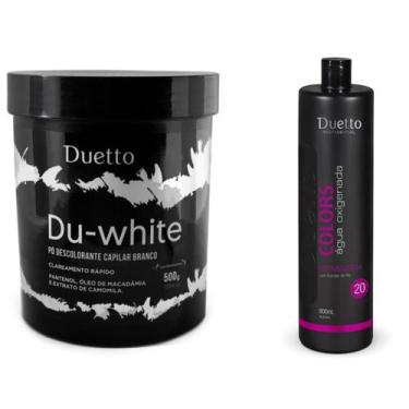 Imagem de Kit Pó Descolorante e agua oxigenada 20V Duetto Professional