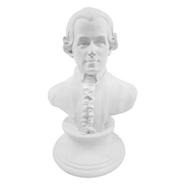 Imagem de Escultura de cabeça de artista Escultura Mozart Busto Estátua Grega Estatuetas Colecionáveis Músico Estatueta Arte Decoração para Home Office Musical Lover Famosa Escultura