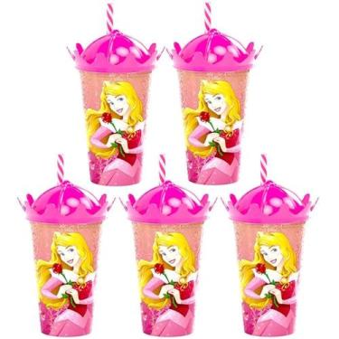 Imagem de Kit 5 Copos Bela Adormecida para Festa Decoração Lembranças - Plasútil