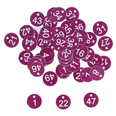 Imagem de 50 Etiquetas Redondas do Número Dos Pces, Etiquetas Plásticas Simples do Marcador do Sinal da Colmeia Com Furos para a Apicultura, Criação Animal, Caixas de Correio do Escritório