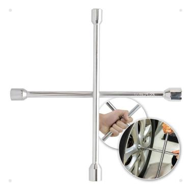 Imagem de 2X Chave De Roda Tipo Cruz 17-19Mm 21-23Mm Profissional 4 Bo
