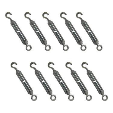 Imagem de 2X Kit 10 Unidades Esticador Para Cabo De Aço Gancho Olhal 5