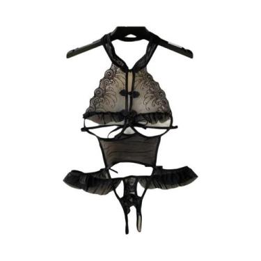 Imagem de Macacão Feminino Sem Mangas, Slim, Costas Descobertas, Saia Mini Pliss