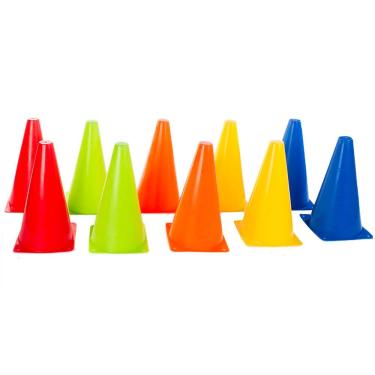 Imagem de Kit 10 Cones De Agilidade 23cm Treinamento Funcional Yangfit