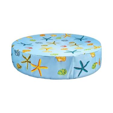 Imagem de Bothyi Capa redonda para piscina de cachorro, à prova de vento, com cordão, portátil, protetora, à prova de poeira, dobrável, para banho de cachorro e animal, 160x30cm