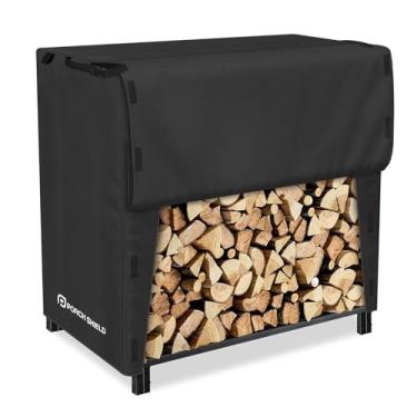 Imagem de Porch Shield Capa de rack de lenha à prova d'água de 1,2 m, capa de madeira resistente para rack de toras ao ar livre