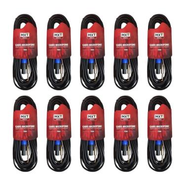 Imagem de KIT 10 Cabo Speakon Macho P10 Macho  MXT 10 Metros