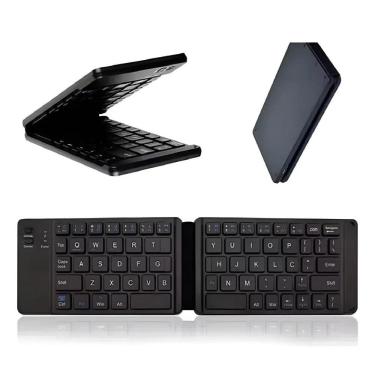 Imagem de Mini Teclado Dobrável de Bolso Para Celular Tablet e Notebook  com Ç