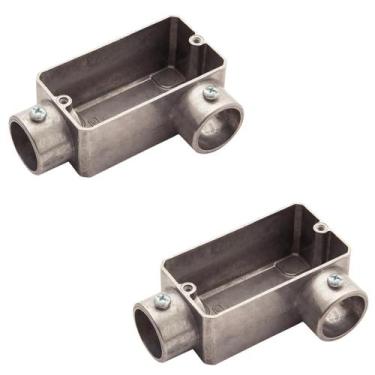 Imagem de 2 Condulete Tipo Ll Em Alumínio Sem Rosca 2 Polegada Sieg