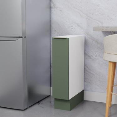 Imagem de Balcão Porta Tempero 20cm sem Tampo com Rodapé Ipanema CabeCasa Madeir