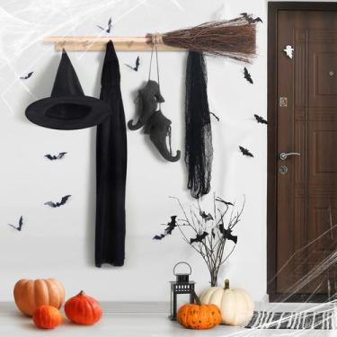 Imagem de Conjunto de decorações de Halloween Chicingyou Wooden Witch Broom 18 u