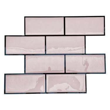 Imagem de Pastilha Adesiva Resinada Metrô Tule Rejunte Preto - 38,5cm x 29,5cm -