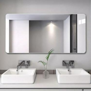 Imagem de Espelho Decorativo Multiuso Retangular Para Quarto Sala Banheiro - Joi