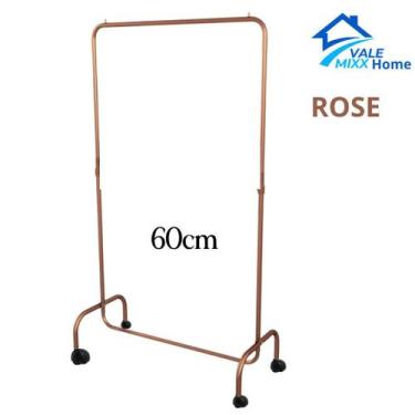 Imagem de Arara Desfile com Rodinhas 60cm Para Roupas Reforçada Altura Regulável