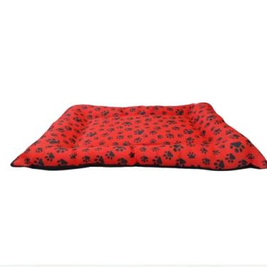 Imagem de Colchonete Pet Macio Para Cachorro P-XG Caminha Cama Alta Durabilidade Lavável com Zíper Confortável (Vermelho, GG - 90x63 cm)
