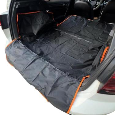 Imagem de NGHEY Capa de assento de carro para cães, 180 x 105 cm, impermeável, protetor de assento de rede, assento traseiro macio e acolchoado antiderrapante, forro de carga para SUV Truck Sedan