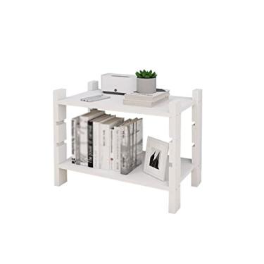 Imagem de URGDWEKJY Suporte de impressora rack de armazenamento de documentos, suporte de impressora de camada dupla, casa, escritório, copiadora, máquina de fax, impressora de cozinha, armazenamento de bagunça