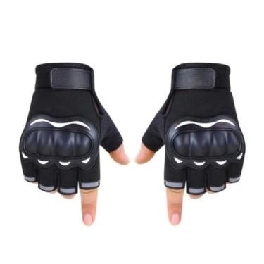 Imagem de Luva Motoqueiro Bike Ciclismo Motocross Skate Meio Dedo Confortável MTB Speed Academia Anti-impacto