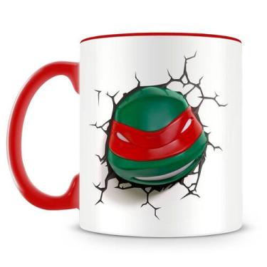 Imagem de Caneca Tartarugas Ninjas Personalizada - Rafael - Porcelana de Alto Br