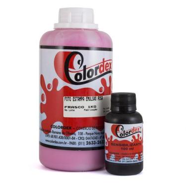 Imagem de Emulsão Foto Estampa Rosa Colordex com Sensibilizante para Serigrafia 