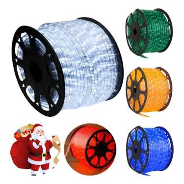 Imagem de Mangueira Led Redonda 100m Decoração Externo Natal Luz Verde - KN