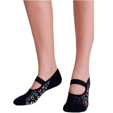 Imagem de Meia de pilates puket sapatilha antiderrapante resistente nf, 34/39, A