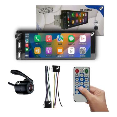 Imagem de Multimídia 1 Din HT-2691CA H-Tech Android Auto CarPlay + Câmera de Ré