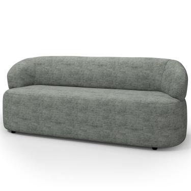 Imagem de Sofá 3 Lugares Orgânico Sala de Estar Living 170cm Carmen F04 Linho Cinza - Lyam Decor