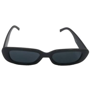 Imagem de Óculos De Sol moda Unissex Vintage Retangular Retrô - HHW, Preto