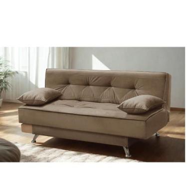 Imagem de sofá cama 1,80m Flórida Suede Cappuccino Mirra Decor