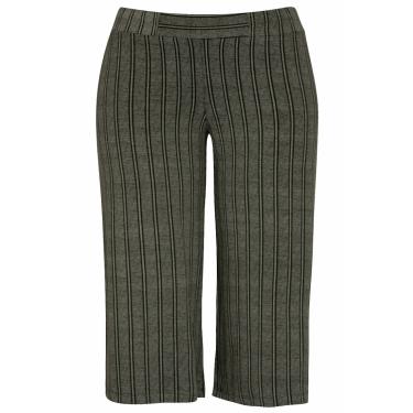 Imagem de Calça Pau a Pique Pantacourt Listrada Preto