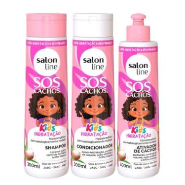 Imagem de Hidratação Kids SOS Cachos Kit com Shampoo, Condicionador e Ativador 3