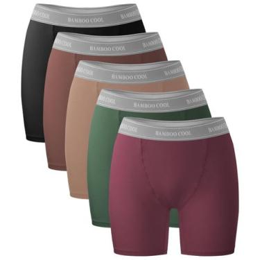 Imagem de Cuecas boxer masculinas Bamboo Cool Women, pacote com 5