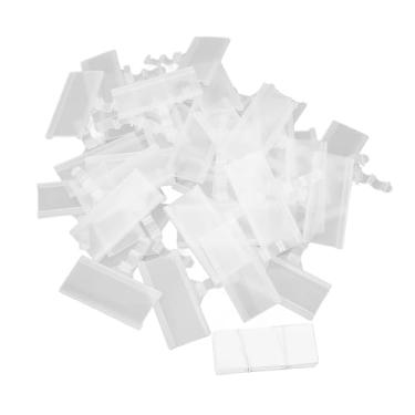 Imagem de Porta-etiquetas de prateleira, porta-etiquetas de preço reutilizáveis ​​com clipes e cartões para supermercados, shoppings, plástico premium, 50 peças