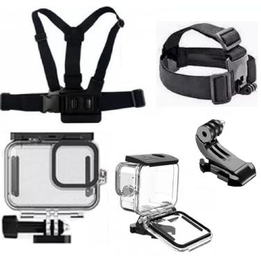Imagem de Kit de acessórios para Gopro Hero 13 Black Hero 12 11 10 9 Black Caixa Estanque Suporte peito e cabeça (3 itens)