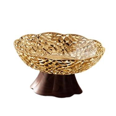 Imagem de IEUDNS Fruteira para Decoração de Casa Bandeja de Frutas com Pé E Drenagem Doméstica, M Brown, Tamanho real