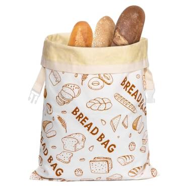 Imagem de JSVSLTD 1 pacote de sacos de pão de cera de abelha para sacos de pão reutilizáveis de massa fermentada, saco de armazenamento de alimentos de grande capacidade, portátil, preservação de frescor, saco