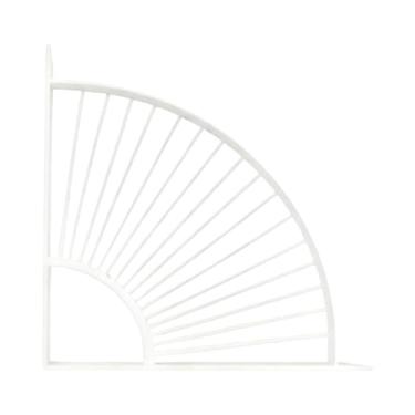 Imagem de Bothyi Suporte de prateleira em forma de leque, divisória de parede, armazenamento, multiuso, suporte de prateleira flutuante para quarto, estudo, sala de, Branco