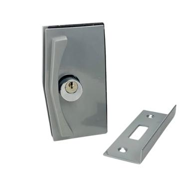 Imagem de Kit Fechadura Blindex 3530 com Espelho 3230 para Porta de Correr de Vidro Temperado 8 a 10 mm V/A (Fosco)