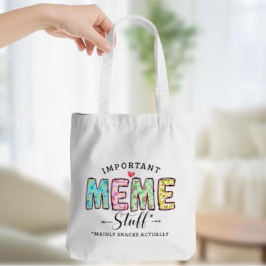 Imagem de Sacola de lona para mãe avó tia presentes dia das mães, bolsa de praia, reutilizável, compras, compras, compras, compras, compras, compras, Meme Stuff 00265, Large