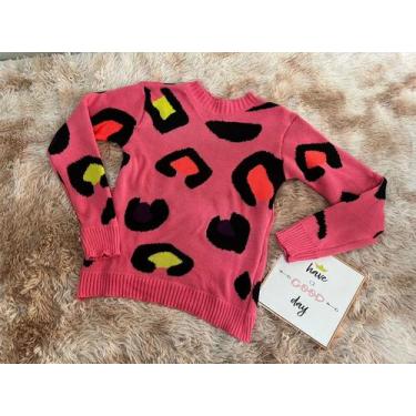 Imagem de Blusa Tricot Manga Longa Animal Colors - Opps, Rosa
