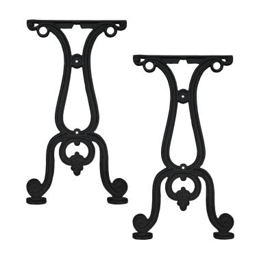 Imagem de Par de Pé de Mesa Base Paris em Ferro Fundido 69x37cm