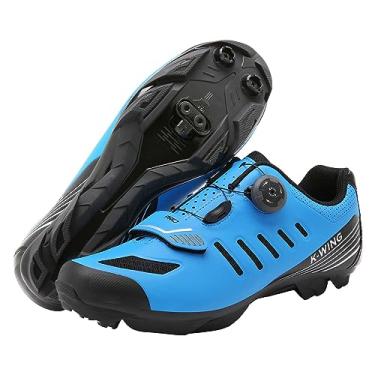 Imagem de kushike Sapatos De Mountain Bike Masculinos E Femininos Com Travas Spd De 2 Parafusos Incluídas, Sapatos De Ciclismo Mtb Para Áreas Internas E Externas, Sapatos De Spinning Femininos, Sapatos Compat