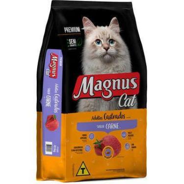 Imagem de Ração magnus cat para gatos castrados carne 1kg
