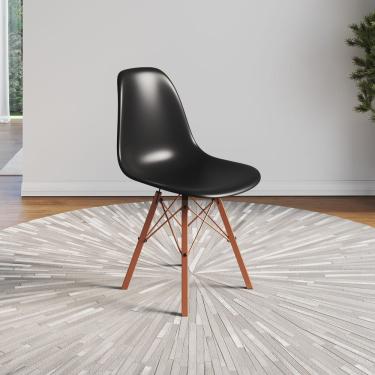 Imagem de Cadeira Eames Tubo Ferro Cobre Assento Preto