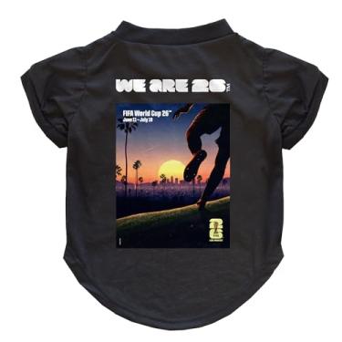 Imagem de Littlearth Camiseta Pet - Oficialmente Licenciada FIFA 2026 Edição Los Angeles, preta, média