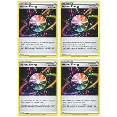 Imagem de Cartão Pokemon – Aurora Energy – Base de Espada e Escudo – Conjunto de 4 cartas – 186/202 Incomum