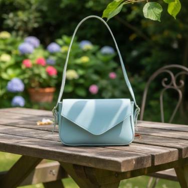 Imagem de Bolsa Transversal Pequena Com Flap Envelope De Ombro - Urbano Bags, Az