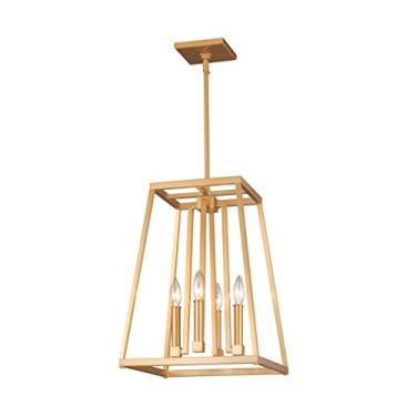 Imagem de Feiss Pendente multi luminoso Conant F3149/4GSB, latão, 4 lâmpadas (33" L x 45" A) 240 watts