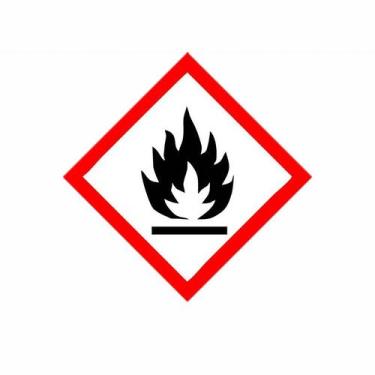 Imagem de Etiqueta de advertência inflamável GHS Hazard Symbol PVC 10x10cm, 2 un